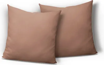 Produktbild von 2er Set Kissenbezug Kissenhülle Dekokissen 40x40cm beige braun Uni Microfaser
