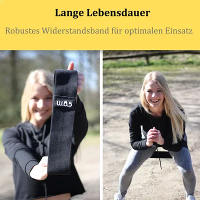 Produktbild von W.O.D Booty Builder - Widerstandsband - Widerstandsband Fitness - Booty Band - Fitness Band - Schwarz