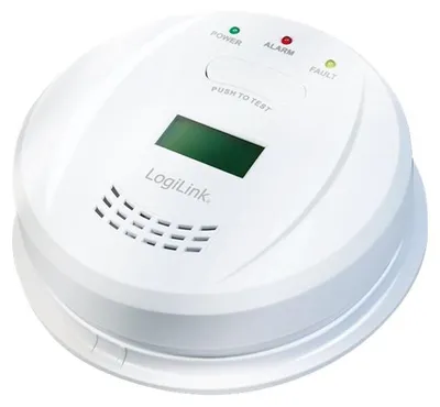 Productafbeelding van LogiLink SC0111: LogiLink koolmonoxidmelder met LCD-display, wit