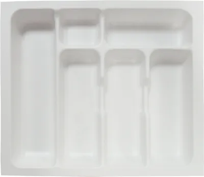 Produktbild von Besteckeinsatz für 50 cm Schubkästen - Weiß Kunststoff