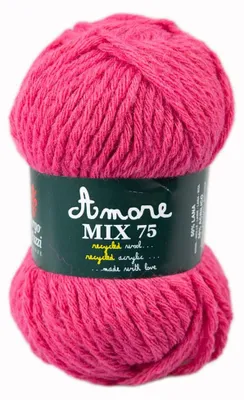 Wollgarn Amore Mix 75, 10 Bollen, 500 g, Fuchsia