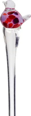 Produktbild von Glasvogel Blumenstecker auf Stab 40 cm lila/pink