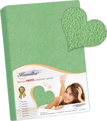 Obrázek produktu pro Prostěradlo froté - Zelená - 200x220