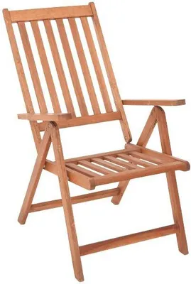 Obrázek produktu pro Merxx Vitoria skládací křeslo, nastavitelné v 5 směrech, sada 2 kusů - barva: hnědá - rozměry: 70 cm x 59 cm x 113 cm; 2x 25132-011