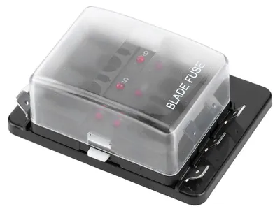 Image de Support pour boîte à fusibles à 6 voies avec indicateur de sécurité LED Accessoires pour voitures, bateaux, avions et bateaux