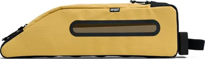Produktbild von Capsuled Oberrohrtasche Gelb, wasserdicht, gepolstert, aus recyceltem Nylon, 42 cm, 2,5 L für Bikepacking