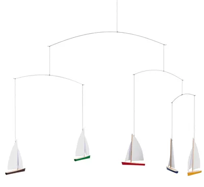 Produktbild von Flensted Mobiles Dinghy Regatta 5 mehrfarbig 35x65 cm
