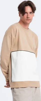 Produktbild von Ombre Clothing Herren-Kapuzenpulli ohne Kapuze Lohentine beige L