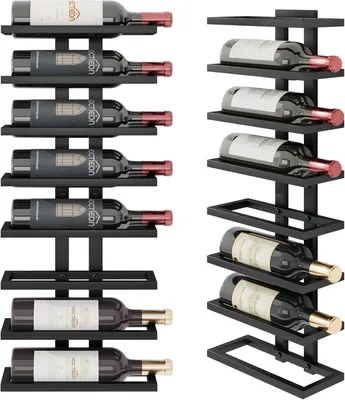 Imagen del producto de Estante para botellas de vino, con 8 niveles, de metal, color , ideal para la cocina y el salón