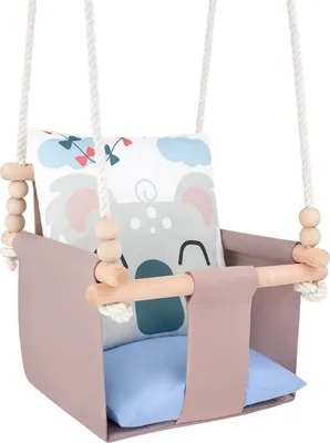 Produktbild von GUGUPLANET Babyschaukel, Koala-Design, aus robustem, hochwertigem Baumwollstoff, mit Kissen, Safari-Kollektion, sicher, komfortabel, EU-Handarbeit