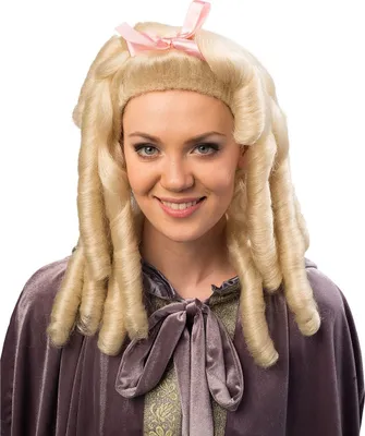 Barock Perücke Rokoko Adlige mit Korkenzieherlocken blond 40 cm lang für Damen Kostüm-Zubehör Perücke Fasching Karneval Mottoparty