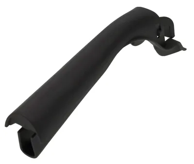 A black handle for a microwave crisp plate, shown against a white background.