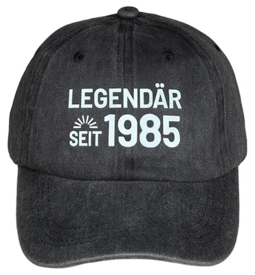 Productafbeelding van Baseballpet voor heren, donkergrijs, 100% katoen, verstelbaar. "LEGENDARISCH SINDS 1985"