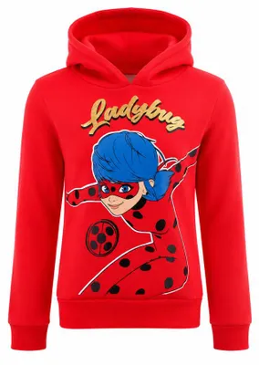 Produktbild von Kapuzenpullover Miraculous - Ladybug Miraculous Ladybug Kinder Fleece Hoodie Kapuzenpullover Gr.104-128 - 110, Rot