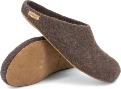 Produktbild von Magicfelt Filz-Hausschuh 713 - Damen & Herren Pantoffeln aus 100% Schurwolle Bergschaf Braun ,42
