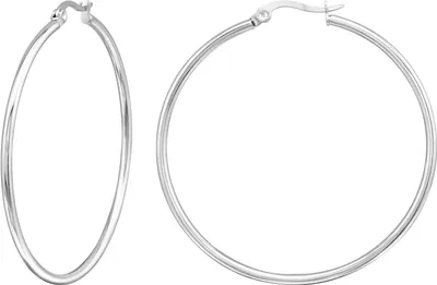 Produktbild von Chirurgenstahl Creolen Ohrringe 15-65mm mit französischem Verschluss Größe - 50 mm