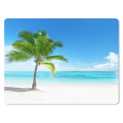 Produktbild von MuchoWow® Mauspad Mousepad Palme - Strand - Meer - Sommer 23x19 cm - Mousepads - Maus Mat - Pad - Mausunterlage - Schreibtischunterlage - Mauspad