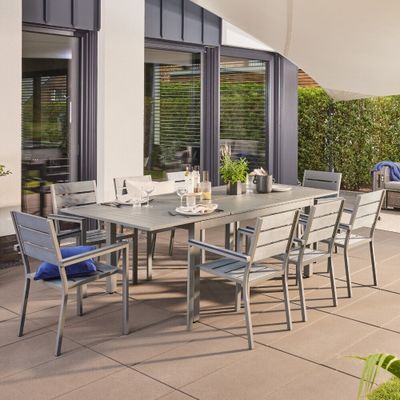 HOME DELUXE - Gartentisch CASA - schnell ausziehbar 160 - 240 cm, aus robustem Aluminium