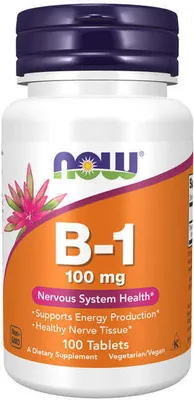 Produktbild von Vitamin B-1 100 mg 100 Tabletten Now Foods