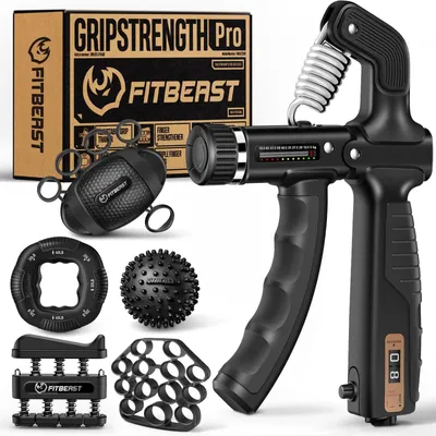 Produktbild von Handtrainer Griptrainer Handkraft-Trainer - 6-teilig - Verstellbar 5 bis 72,5 kg - Für Hand und Finger