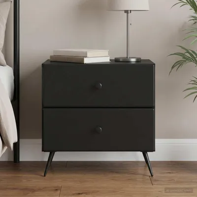 Obrázek produktu pro vidaXL Noční stolek černý 62 x 34,5 x 47,5 cm dřevotřísková deska
