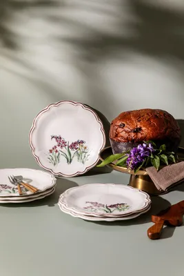 Productafbeelding van Hermia Concept, hoogwaardige set van 6 dessertborden, gemaakt van 100% porselein, diameter 21 cm