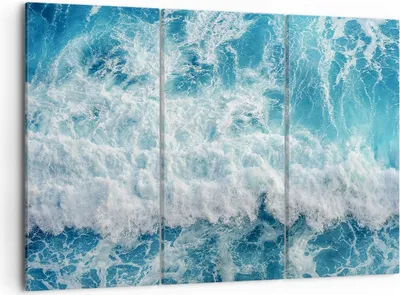 Produktbild von Bild auf Leinwand - Leinwandbild - Meer Welle Ozean - 105x70cm - Wand Bild - Wanddeko - Wandbilder - Leinwanddruck - Bilder - Kunstdruck - Wanddekoration - Leinwand bilder - Wandkunst - CE105x70-4067