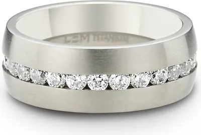 Produktbild von Ring aus Titan CT5-144 Größe 52 mit Zirkonia Mehrsteiner