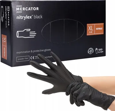 Produktbild von Nitrilové rukavice 100 ks. XL - černá