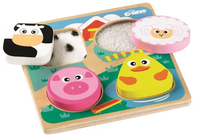 Produktbild von Tidlo Holz Fühlpuzzle Bauernhof - sensorisches Lernspielzeug