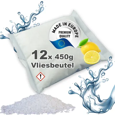 Produktbild von 12x 450g Luftenfeuchter Granulat mit Zitronenduft Nachfüllpackung im Vliesbeutel