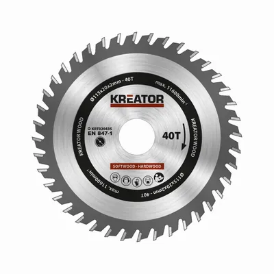 Image de Kreator 115x20x2.0 Mm 40t Lame de scie circulaire Pour bois Argent Argent One Size