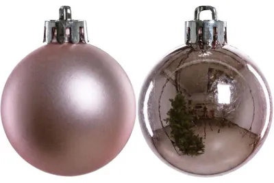 Produktbild von TrendLine Weihnachtskugeln bruchfest, langlebig Ø 4 cm rosé 16 Stück