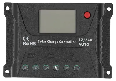 Zdjęcie produktu dla Regulator ładowania paneli słonecznych, kontrola PWM, wyświetlacz LED z portem USB, 10A, 12V/24V, do ładowania akumulatorów