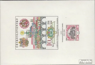 Produktbild von Briefmarken Tschechoslowakei 1968 Mi Block29 (kompl.Ausg.) postfrisch Briefmarken