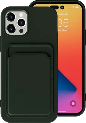 Produktbild von König Design Hülle kompatibel mit Apple iPhone 14 Pro Kunststoff Soft Handyhülle - Handy Case Dunkelgrün