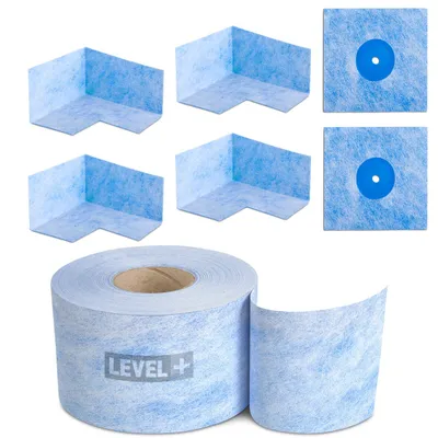 Obrázok produktu pre Hydroizolačná súprava Páska B04-10mb, rohy-4ks, manžety 2ks, LEVEL+ SETB15