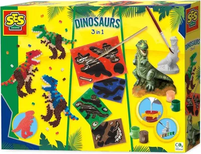 Produktbild von Ses Dinosaurier Bastelset 3-in-1 Dino Spielzeug Kreativset