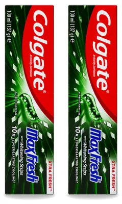 Productafbeelding van 2 x Colgate MaxFresh Whitening tandpasta met bamboehoutskool - 100 ml - Voordeelverpakking - 2 stuks