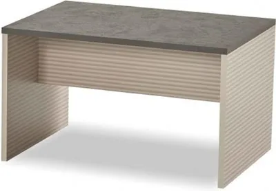 Produktbild von Graues Arbeitszimmer Set 2x Leder 3-Sitzer Moderner Büro Beistelltisch