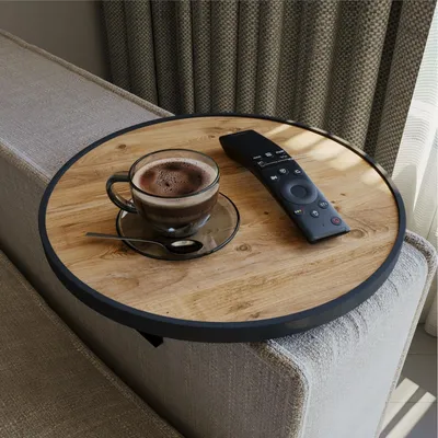 Produktbild von Flexibles Sofabrett mit verstellbarer Armlehnenhalterung, 34 cm