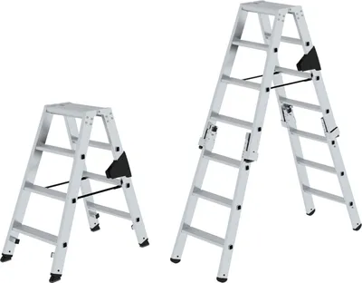 Produktbild von Munk Stufen Stehleiter beidseitig begehbar steckbar 2x4 Stufen