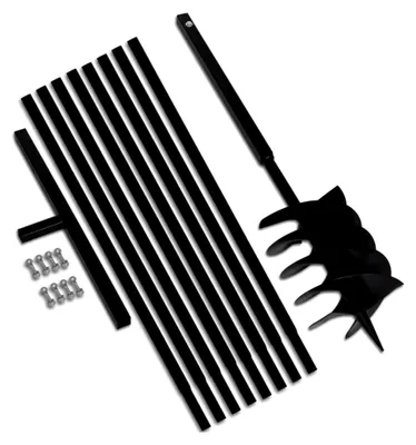 Produktbild von Erdbohrer mit Griff, 200 mm, Verlängerungsrohr, 9 m, Stahl
