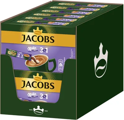 Produktbild von JACOBS Löskaffee 3in1 Milka®* 12x10 Sticks löslicher Instantkaffee 120 Getränke