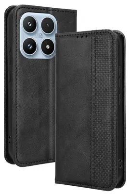 Produktbild von Xiaomi 17 Hülle - Coverup Vintage Style Klapphülle - Schwarz
