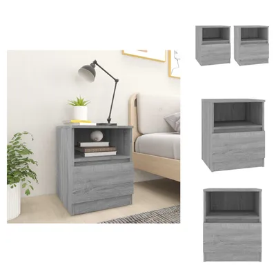 Produktbild von vidaXL Nachttische 2 Stk. Grau Sonoma 40x40x50 cm Holzwerkstoff - Nachttische