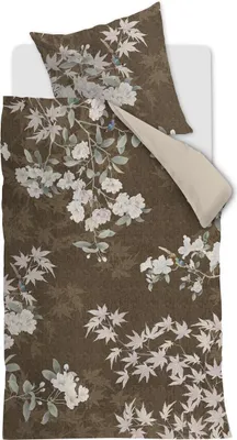 Produktbild von Beddinghouse Lyocell-Mako-Satin Bettwäsche-Garnitur Thalasa Farbe Braun Größe 135x200+80x80