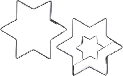 Produktbild von 2x Ausstechform Stern Ausstechform für Kekse Plätzchen Lebkuchen