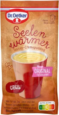 Produktbild von Dr. Oetker Seelenwärmer Tassen-Cremepudding Grieß 60g