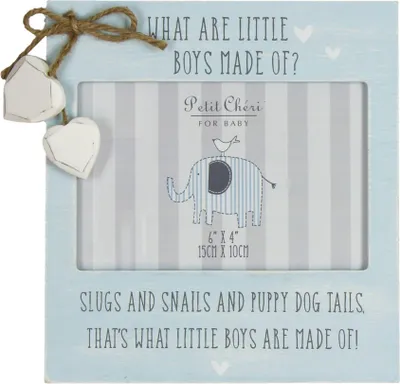 Produktbild von Celebrations - "Petit Cheri Little Boys" Herzen Bilderrahmen WD3531 (Einheitsgröße) (Blau)